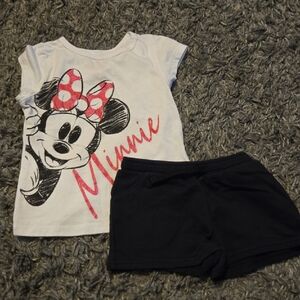 Carter's White and Black Minnie Mouse Set